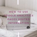 how to use pages visited information