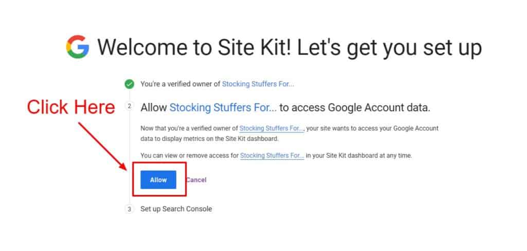 allow access to google accounts